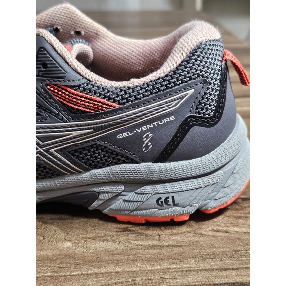 ASICS Women's Gel-Venture 8 Running Shoes Grey/Orange | Women's Size 8.5 Wide - Picture 16 of 16